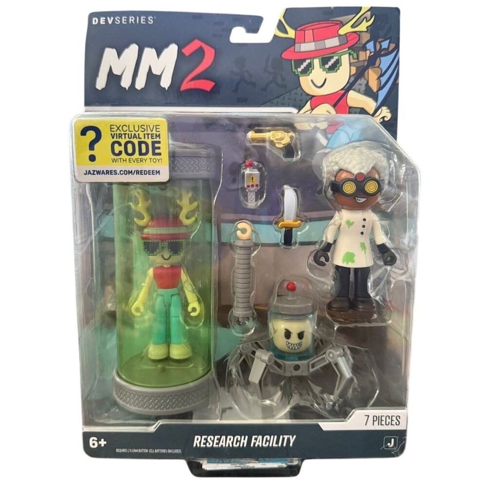 Roblox DevSeries MM2 Research Facility Game Pack Action Figures New in Box